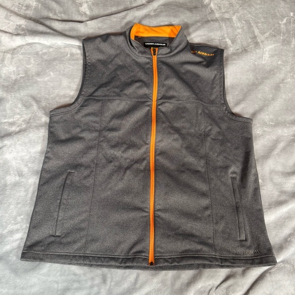 Under Armour Storm Fleece Lined Vest Mens XL Full Zip Outdoors Gray - Picture 1 of 9